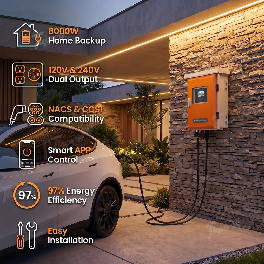 Tesla V2H Inverter | 6600W Vehicle to Home Split-Phase Power Station