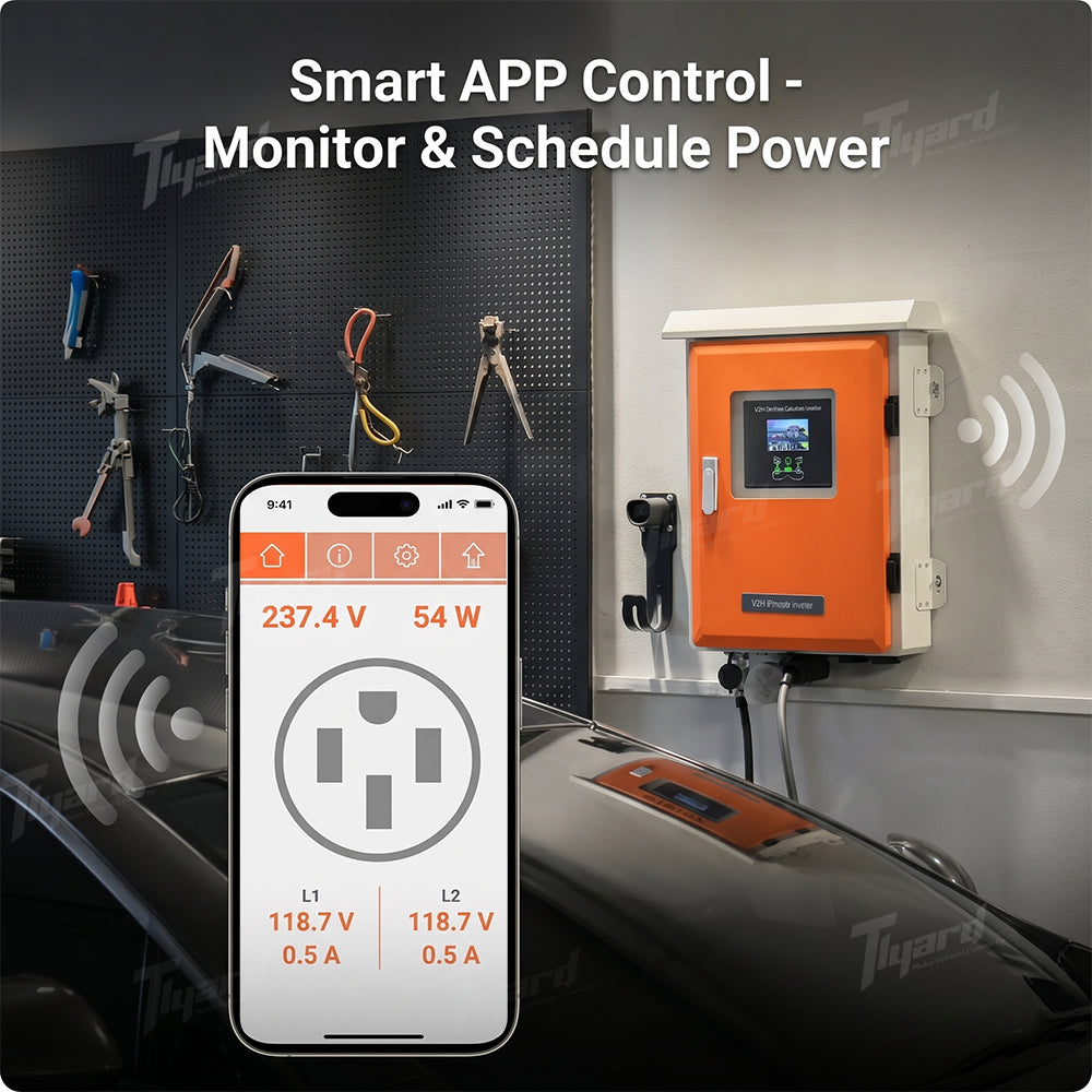 Tesla V2H Inverter | 6600W Vehicle to Home Split-Phase Power Station