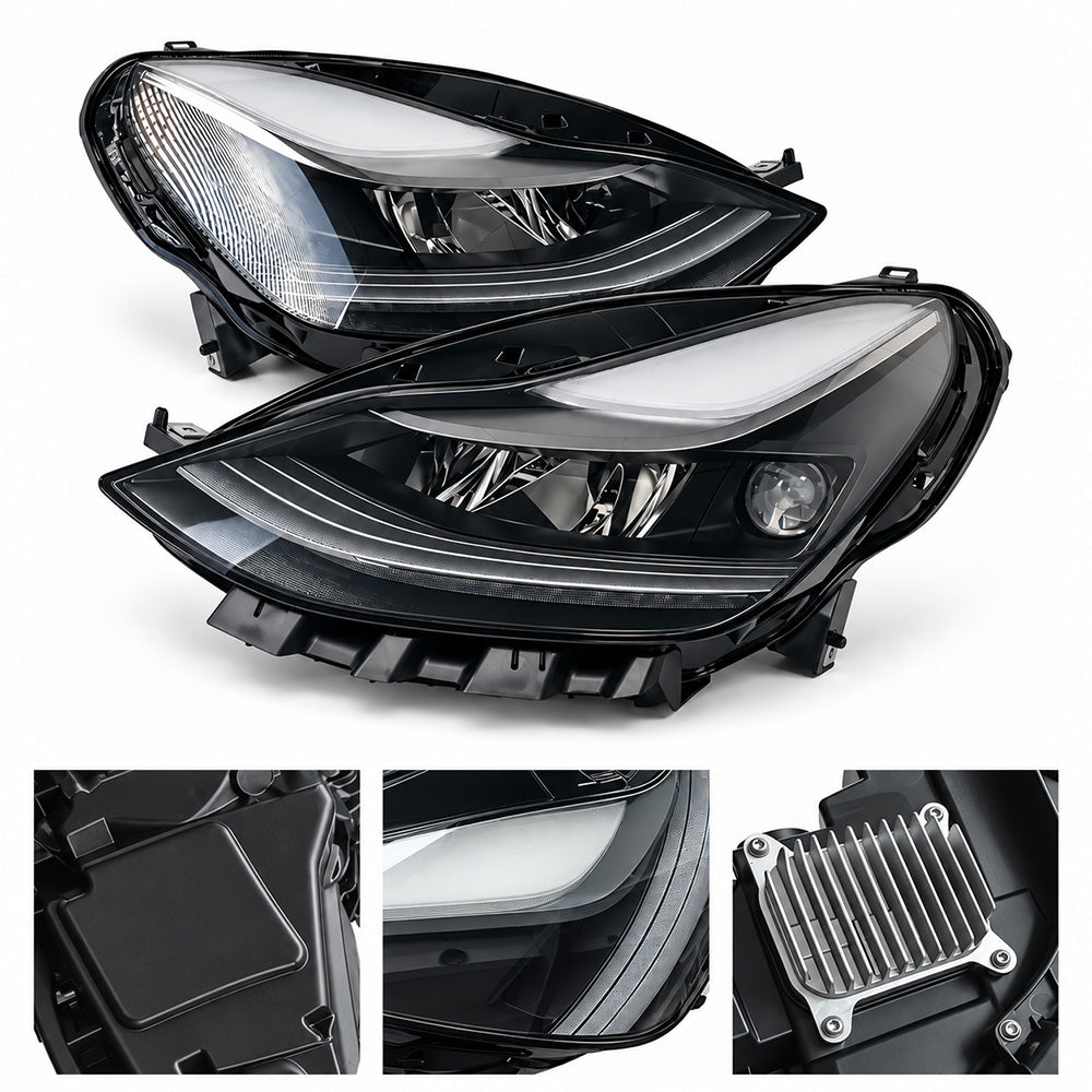 Tlyard Front LED Headlight OEM Replacement Model 3 (2021-2023) & Model Y (2020-2024) | 1514952 1514953