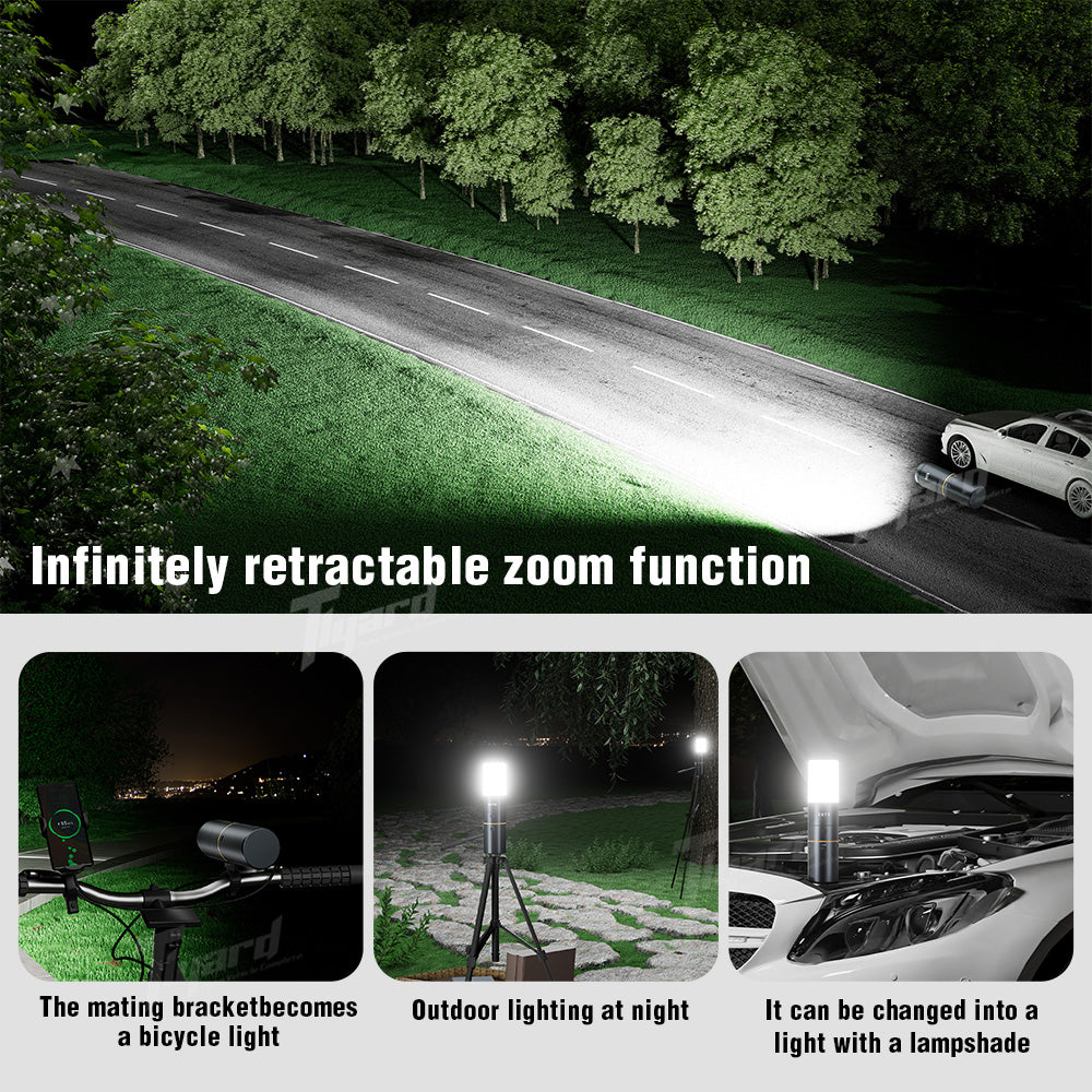Modular 4-in-1 Outdoor Adventure Kit - 19200mAh Power Bank, High-Intensity Flashlight, Cordless Fan & Mosquito Repeller | Tlyard