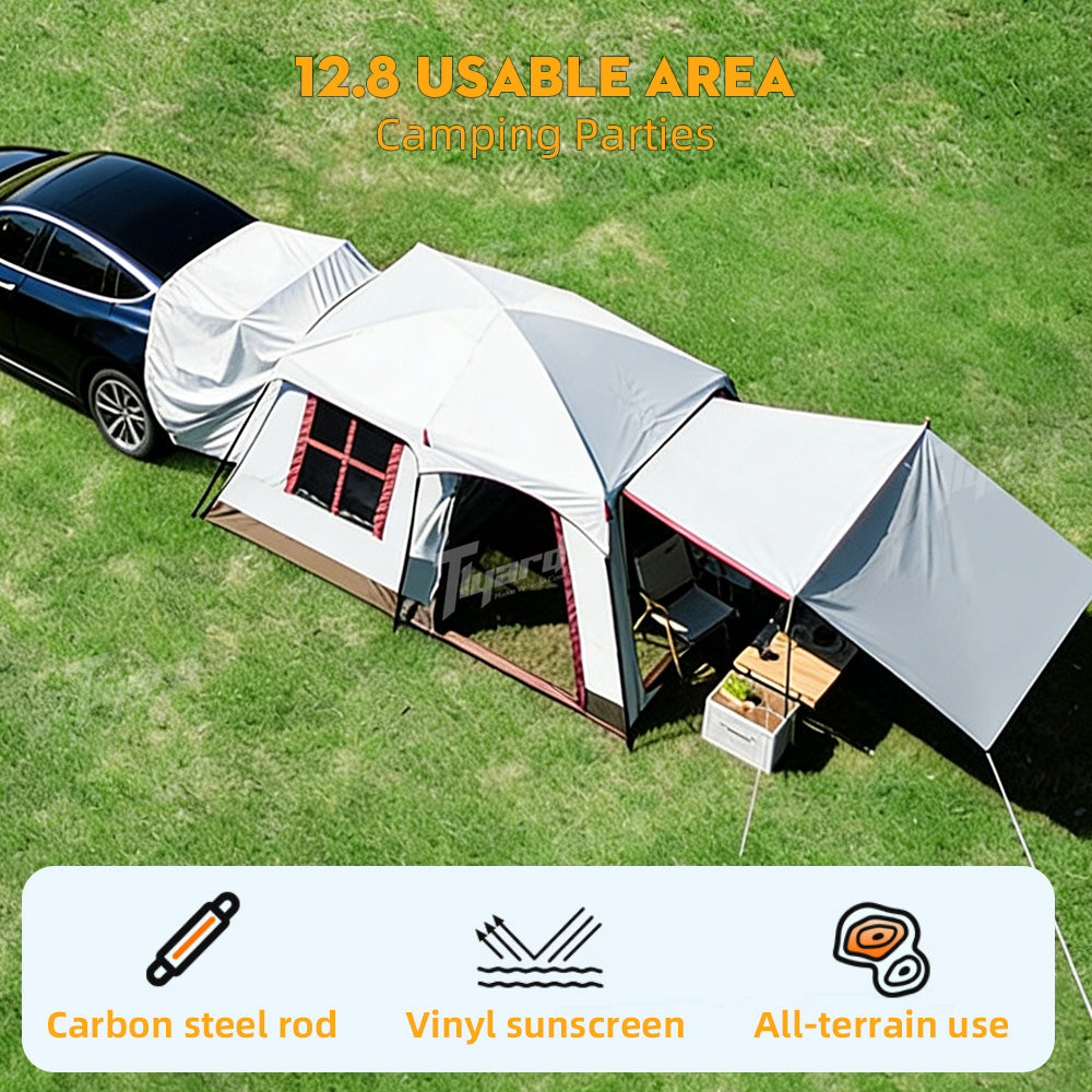 Tlyard Tesla Camping Suite: All-Weather SUV Rear Extension Tent