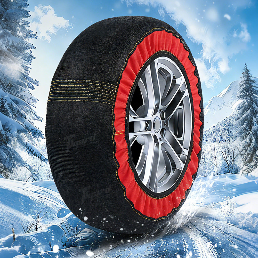 Tlyard Tesla Snow Socks for Tires - Anti-Slip Tire Traction Aids for Model 3/Y/S/X/Cybertruck, Winter Emergency Tire Chains Alternative