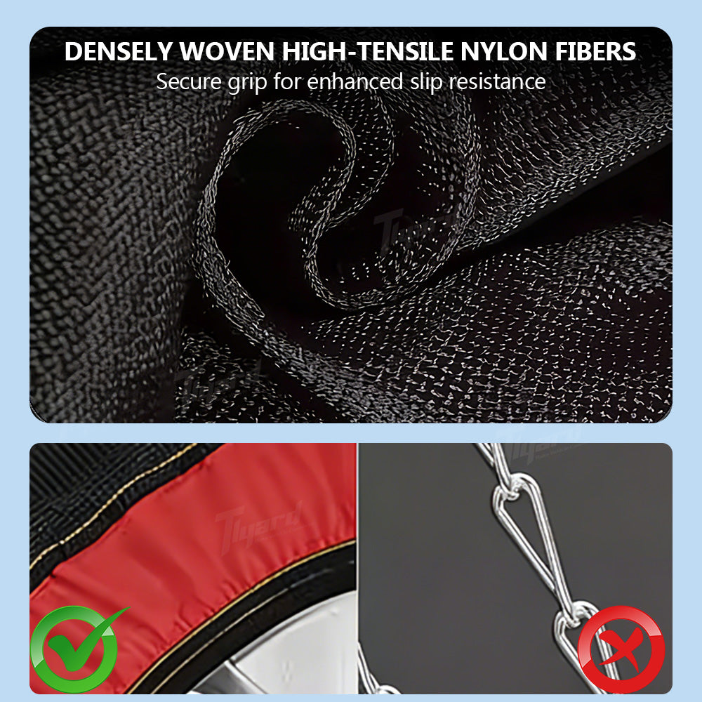 Tlyard Tesla Snow Socks for Tires - Anti-Slip Tire Traction Aids for Model 3/Y/S/X/Cybertruck, Winter Emergency Tire Chains Alternative