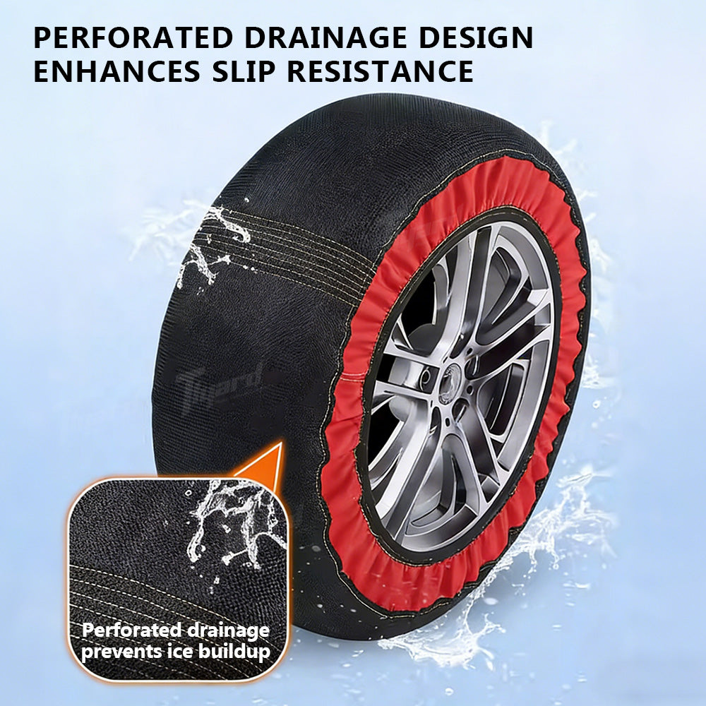Tlyard Tesla Snow Socks for Tires - Anti-Slip Tire Traction Aids for Model 3/Y/S/X/Cybertruck, Winter Emergency Tire Chains Alternative