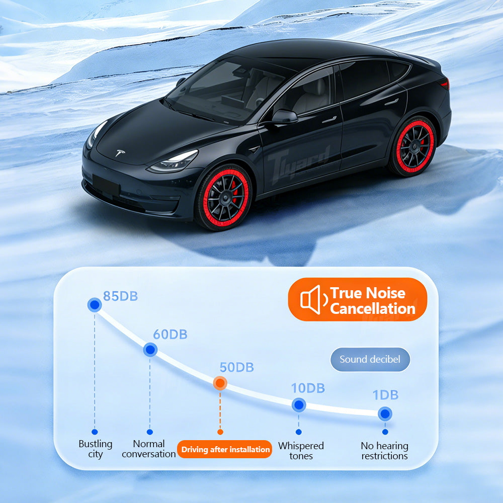 Tlyard Tesla Snow Socks for Tires - Anti-Slip Tire Traction Aids for Model 3/Y/S/X/Cybertruck, Winter Emergency Tire Chains Alternative