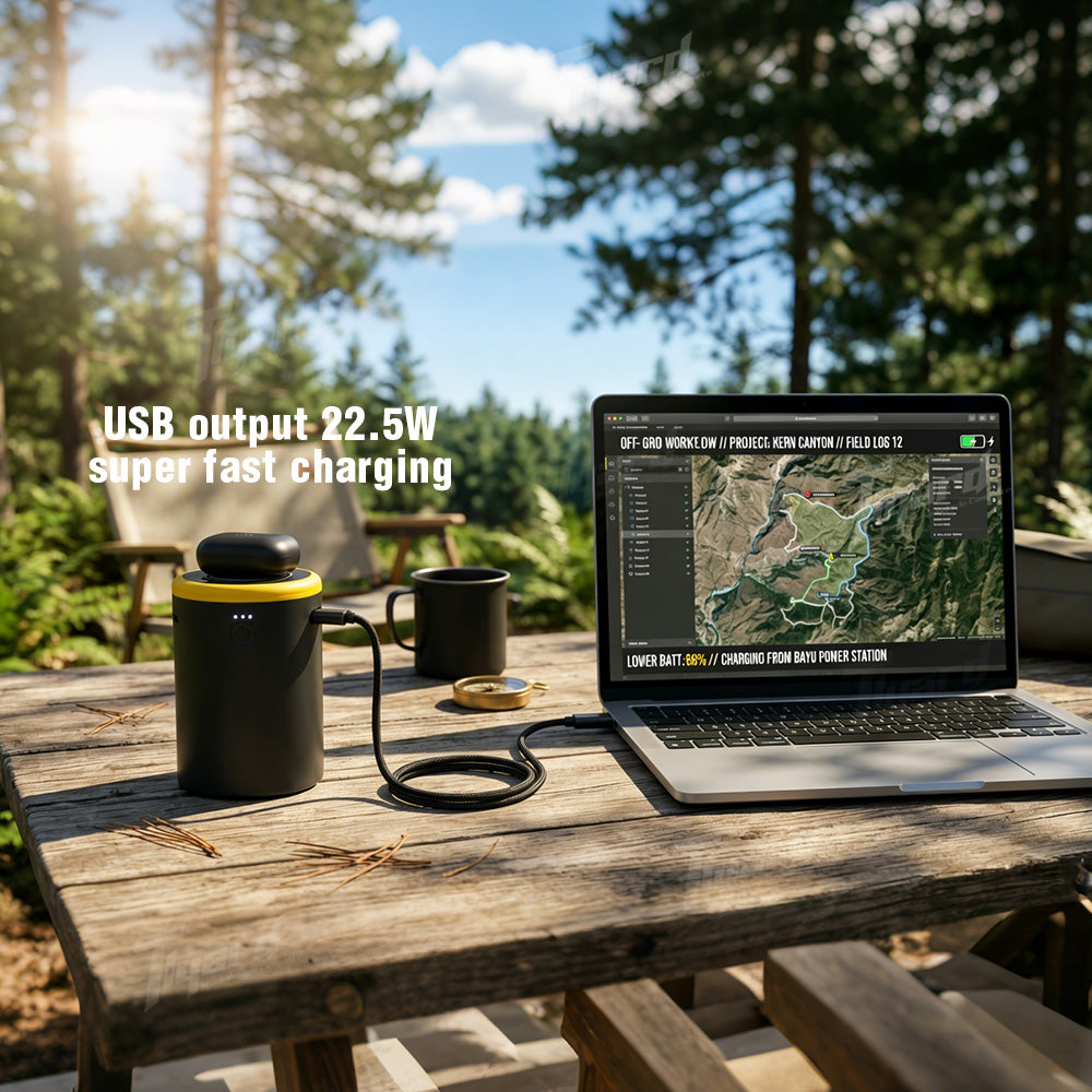 Tlyard Universal 5-in-1 Modular Car Emergency Kit: Modular Tire Inflator, Pressure Washer, Vacuum Cleaner, Power Bank & SOS Flashlight