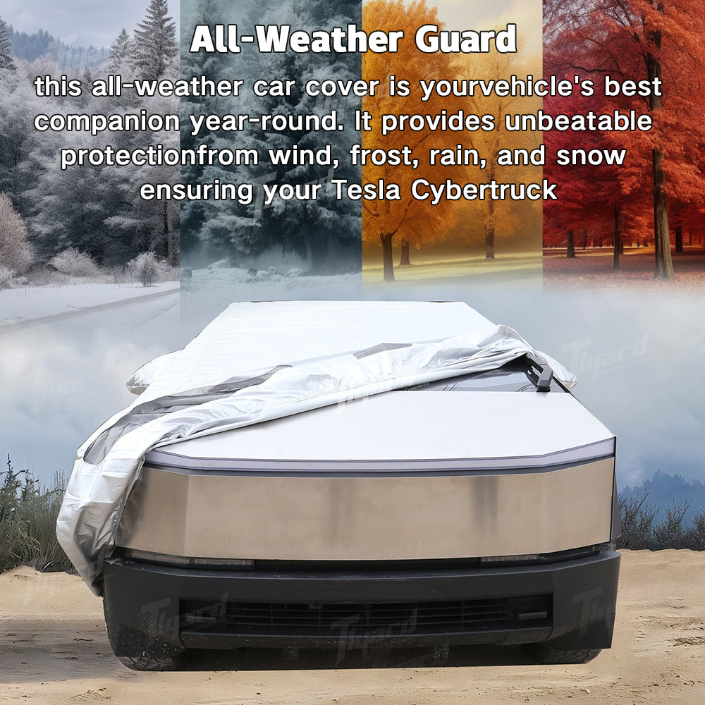 Waterproof Car Cover for Tesla Cybertruck Aerospace-Grade Oxford Fabric for Snow Rain Dust Protection