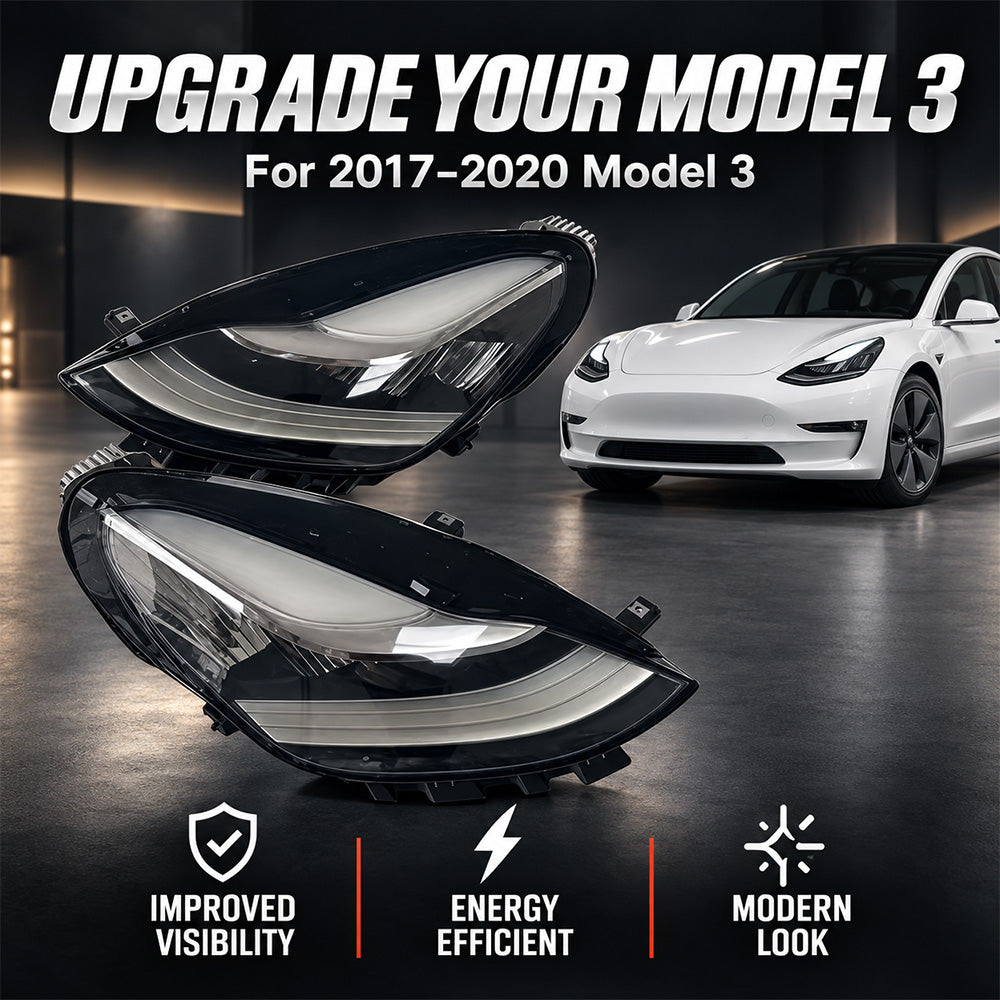 Tlyard Front LED Headlight OEM Replacement for Tesla Model 3 (2017-2020) | 1077375 1077376