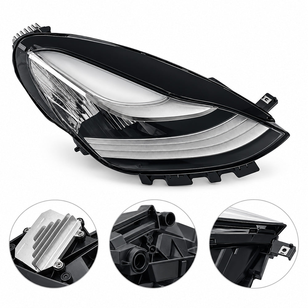 Tlyard Front LED Headlight OEM Replacement for Tesla Model 3 (2017-2020) | 1077375 1077376