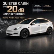 Tlyard Tesla Model 3 & Y Rubber Door Seal Strip Kit - Noise Reduction Weather Stripping for Model 3 Highland & Model Y Juniper