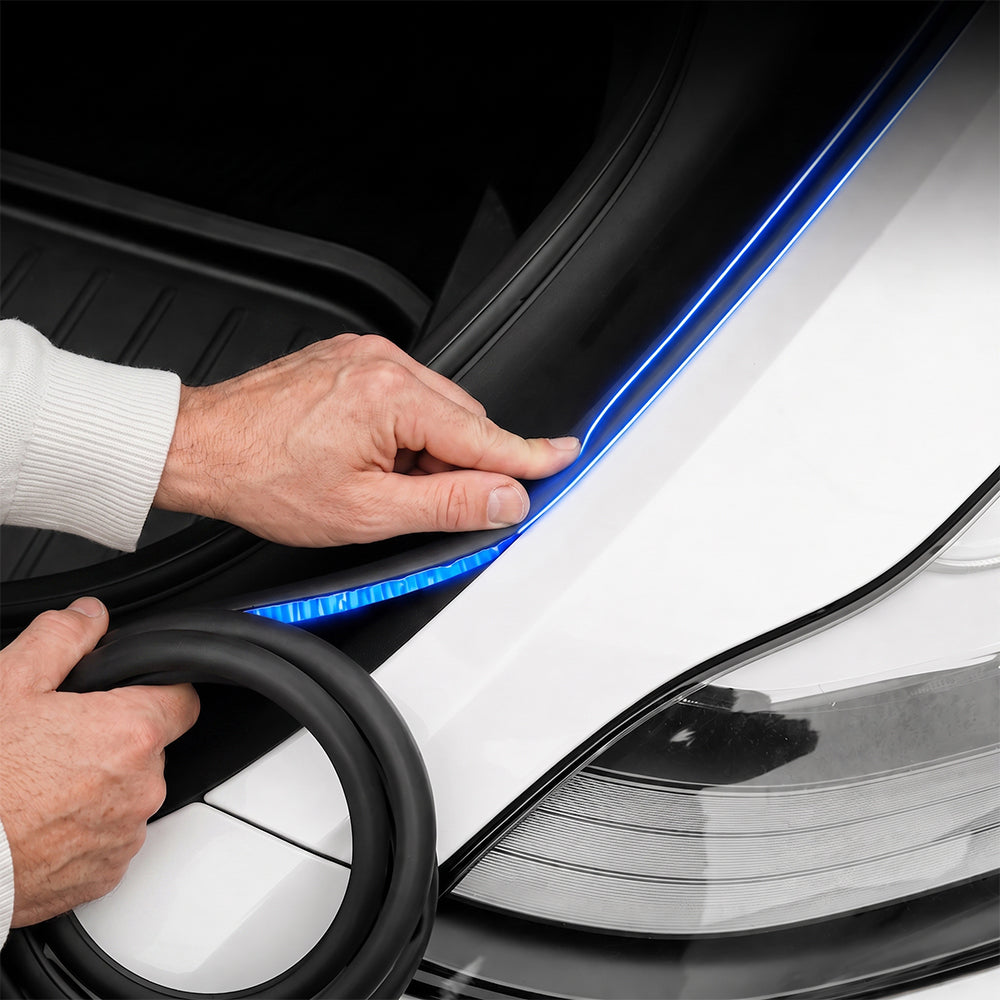 Tlyard Tesla Model 3 & Y Rubber Door Seal Strip Kit - Noise Reduction Weather Stripping for Model 3 Highland & Model Y Juniper