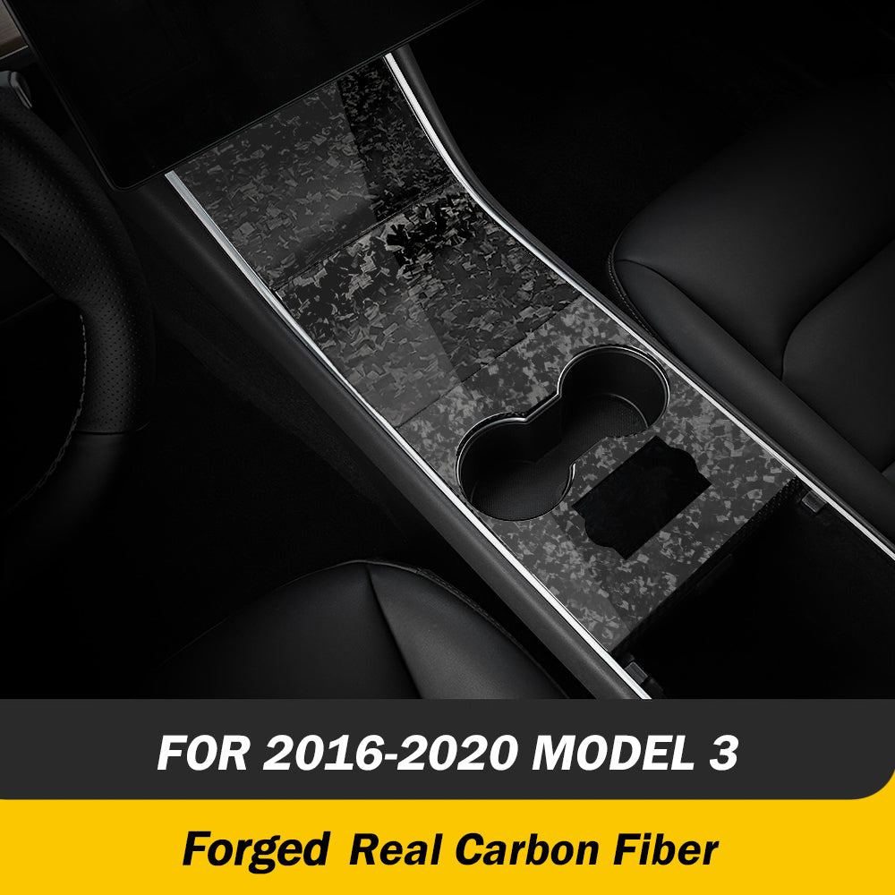 Centerkonsol Real Carbon Fiber til 2017-2023 Tesla Model 3/ Y