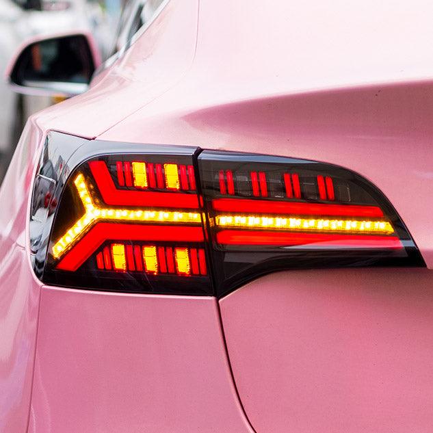 Car LED Fish Bone Style Taillights For Tesla Model 3 & Y - Tlyard