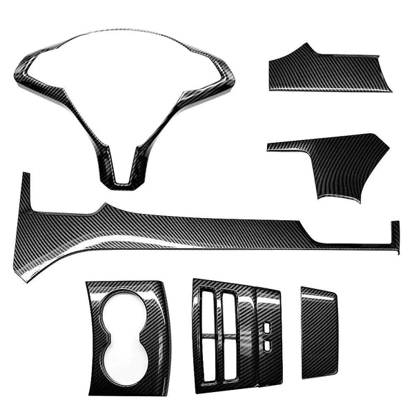 Dashboard & Center Console Hydro Carbon Fiber Coated Upgrade Kit (7 Pieces) For Model X - Tlyard