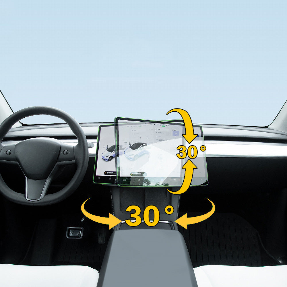 Uppgraderad 40&deg; Touch Screen Vridande Mount Kit Roterad Dashboard för modell 3/ Y