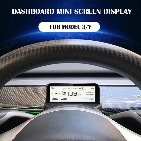 Tesla Model 3: Dashboard Upgrade Module with Instrument Display - Plugear