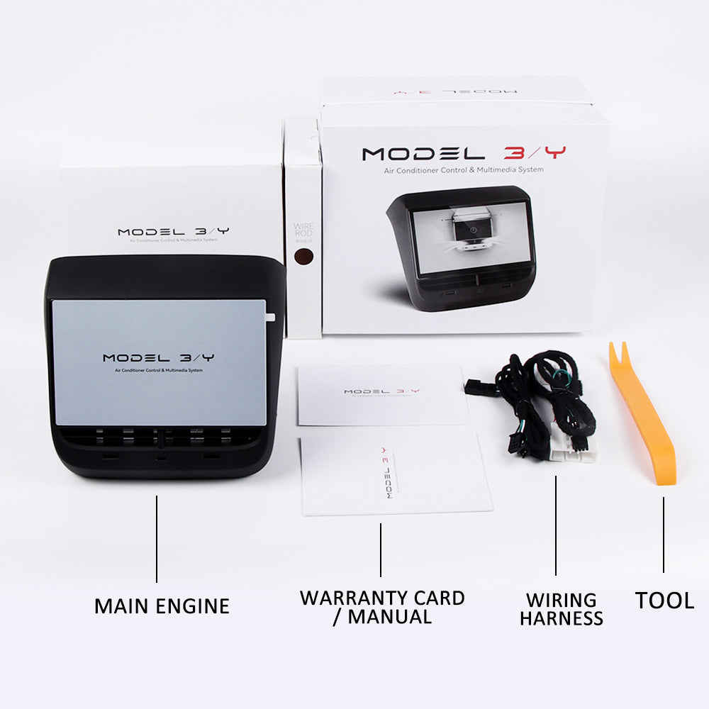 Tesla Model 3 &amp; Y 7" bagunderholdning LCD skærm Multi-funktion tilbage skærm