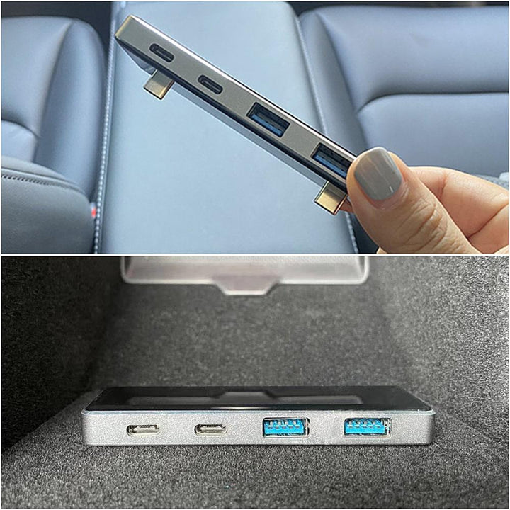 Model 3/Y Inside 27W Phone Fast Charger 4 In 1 USB HUB - Tlyard