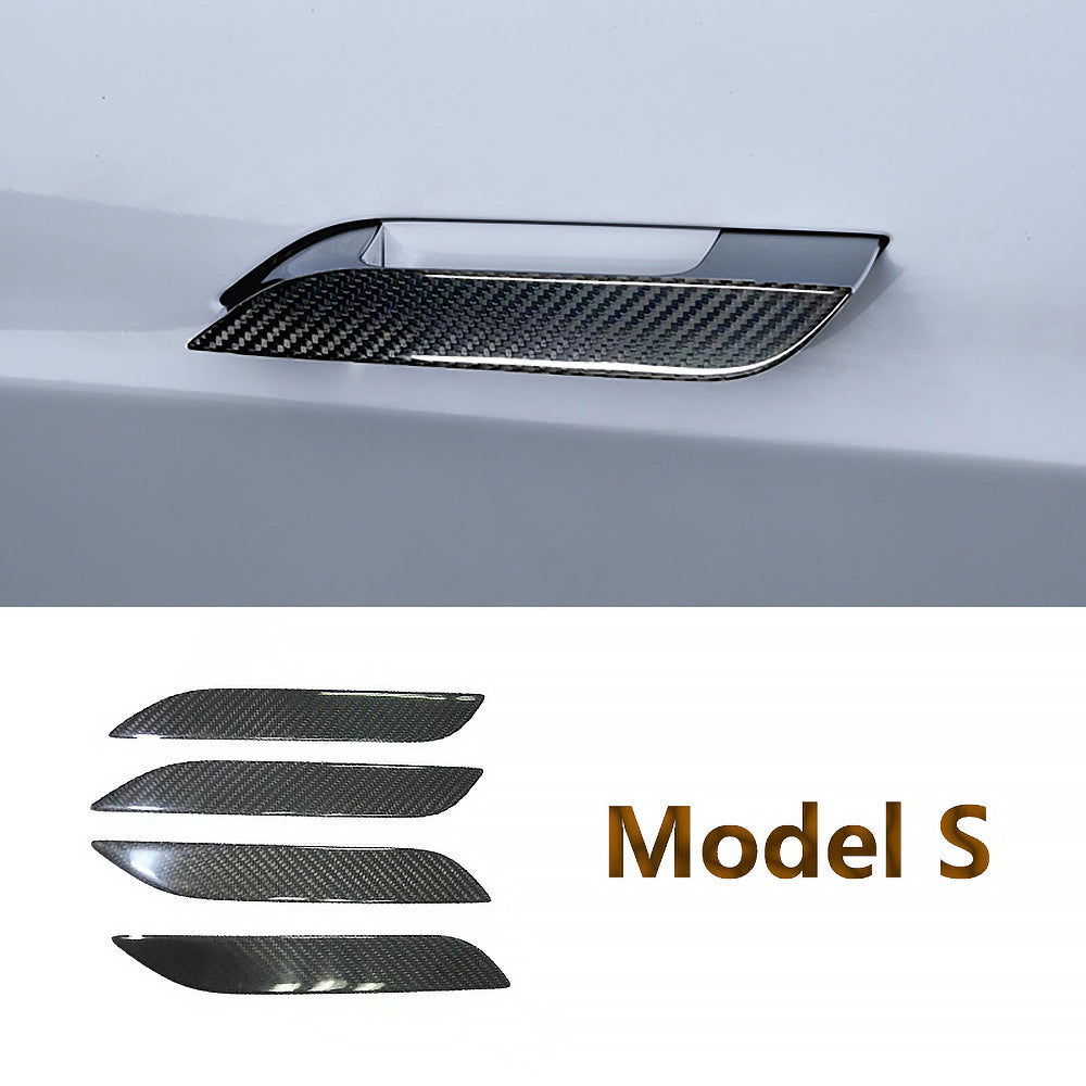 Model S Real Carbon Fiber Door Handle Cover