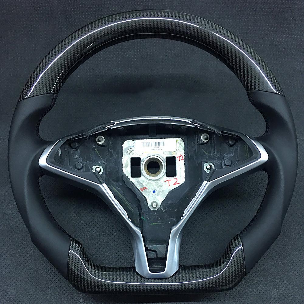 Customized Model S/ X/ Plaid Round Style Sport Series Steering Wheel - Tlyard