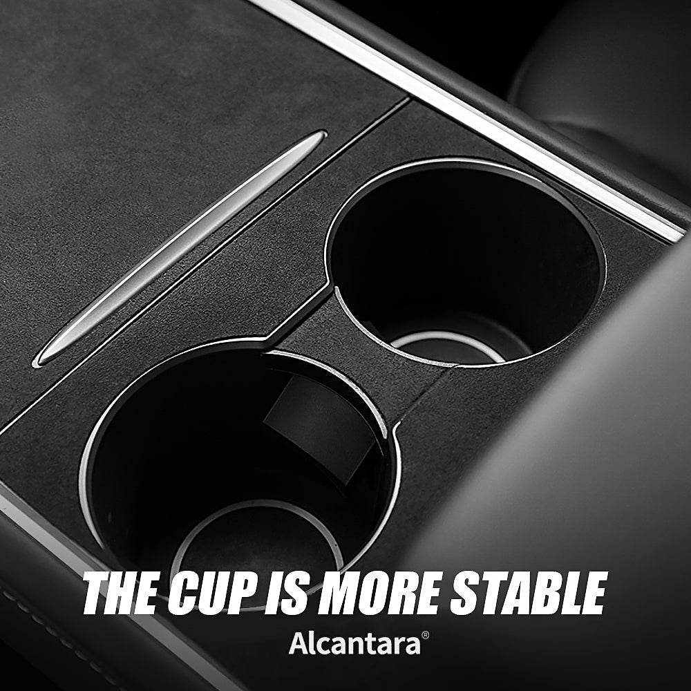 Tesla Model 3 & Y Alcantara Cup Holder Bottle Limiter