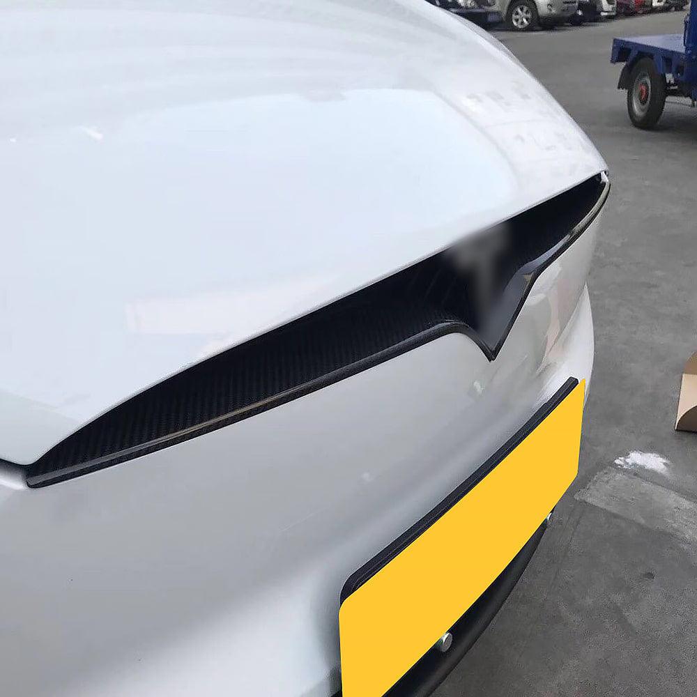 Real Molded Carbon Fiber Front End Inlay For Model X - Tlyard