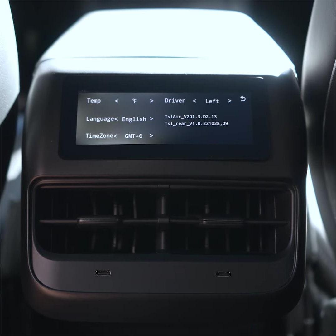 Modell 3 &amp; Y hinten Multimedia LCD-Bildschirm Klimaanlage Steuerung