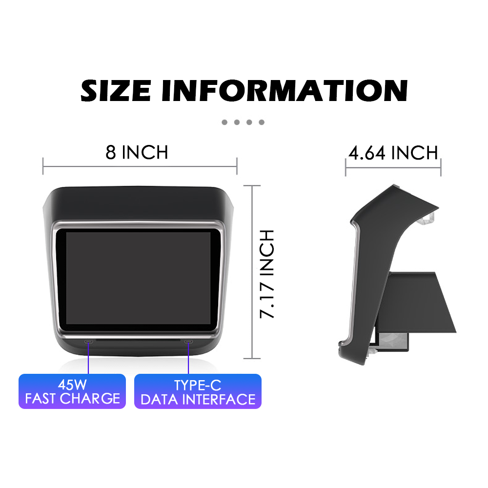 Upgrade 7.2 " Model 3 & Y Rear Entertainment LCD Display Back Screen