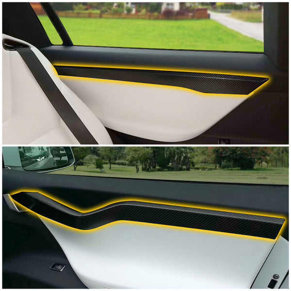 Model X 真碳纖維車門內罩裝飾