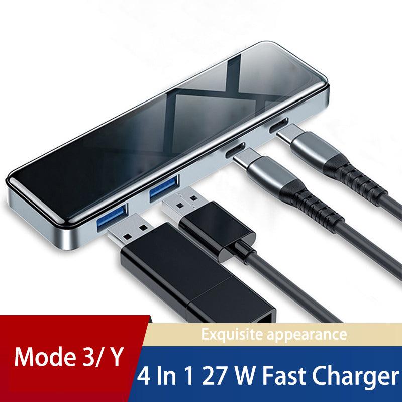 Model 3/Y Inside 27W Phone Fast Charger 4 In 1 USB HUB - Tlyard