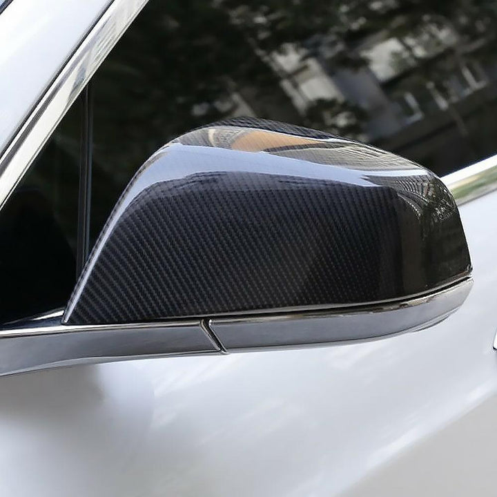 Real Molded Carbon Fiber Mirror Overlay Gen. 2 (1 Pair)  For 2012-2020 Model S - Tlyard