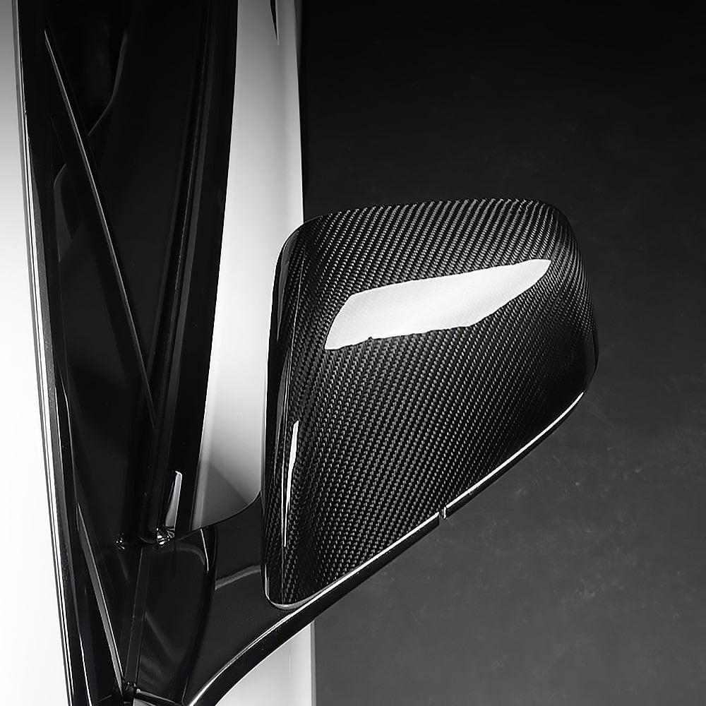 Real Molded Carbon Fiber Mirror Overlays (1 Pair) For Model X - Tlyard