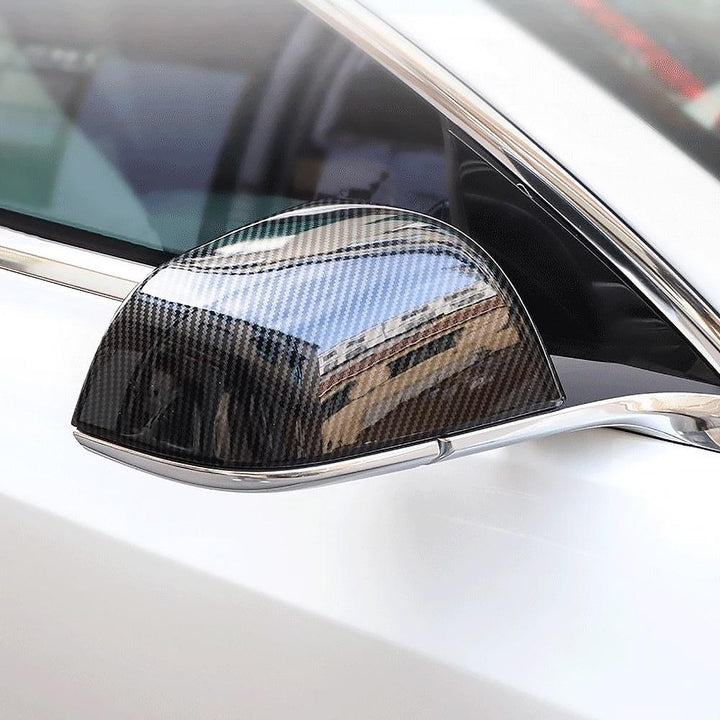 Real Molded Carbon Fiber Mirror Overlays (1 Pair) For Model X - Tlyard