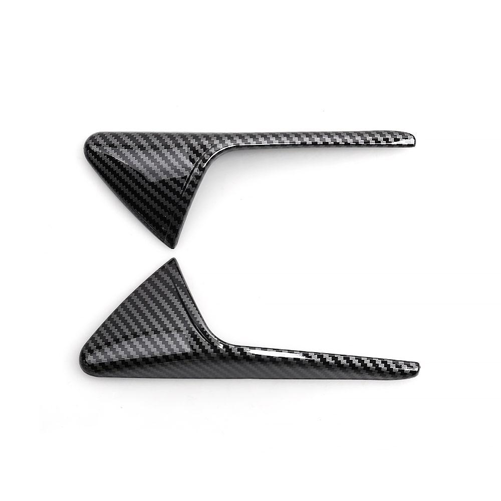 Model S 2021+ Real Molded Carbon Fiber Turn Signal Overlays - Top Half Style (Gen. 2) - Tlyard