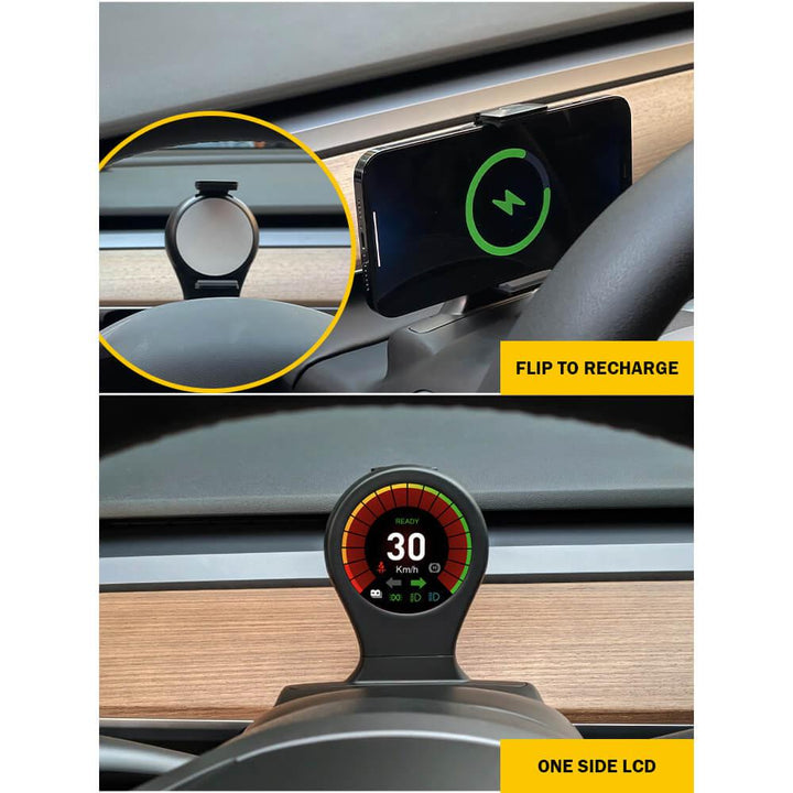 Switchback Display & Wireless Phone Charger For Model 3/ Y - Tlyard