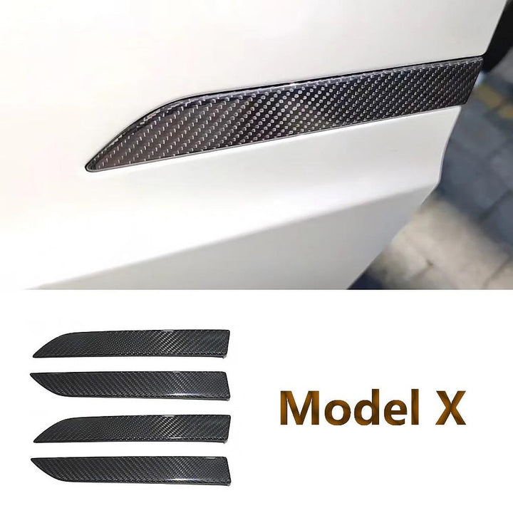 Urethane Carbon Fiber Door Handle Overlay For Model X - Tlyard