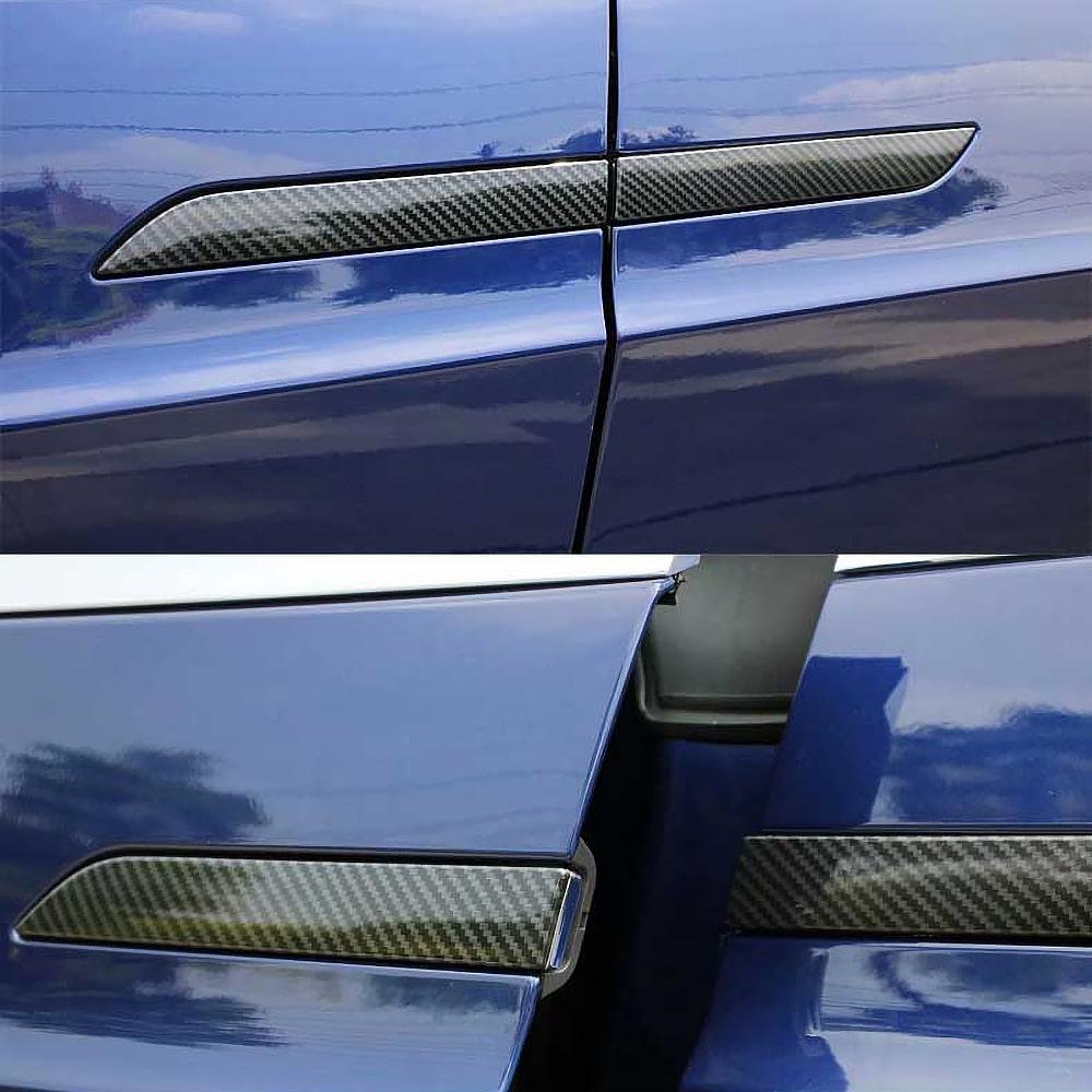 Urethane Carbon Fiber Door Handle Overlay For Model X - Tlyard