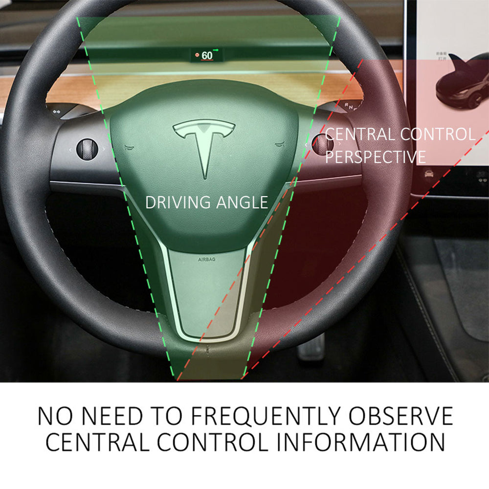 New Small Dashboard Hidden HUD For Model 3 & Y